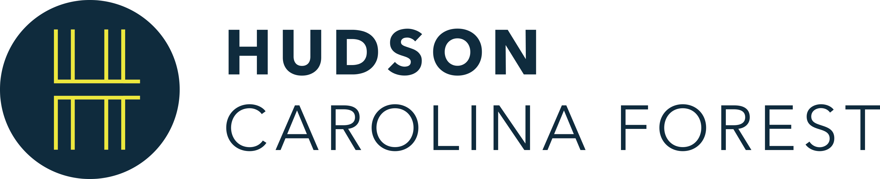 The image is a logo for Hudson Carolina Forest.